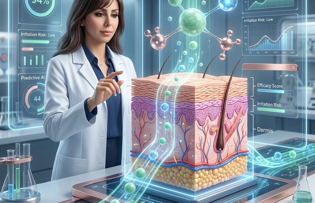 ایجاد مدل دیجیتال پوست برای پیش‌بینی اثر اکتیوها.